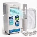 Olsen & Smith 9000 BTU 3-in-1 Portable Air Conditioning Unit, Air Conditioner AC Air Con Cooler with Cooling, Fan & Dehumidifier Functions, 24H Timer with Window Kit & Remote Control, White [Energy Class A]