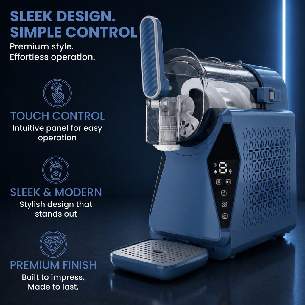 Olsen & Smith Slushie Machine & Frozen Drink Maker – 3-in-1 Slushy, Soft Serve Ice Cream & Drinks Chiller Machine for Cocktails, Milkshakes, Frappes & Iced Coffee (Blue)