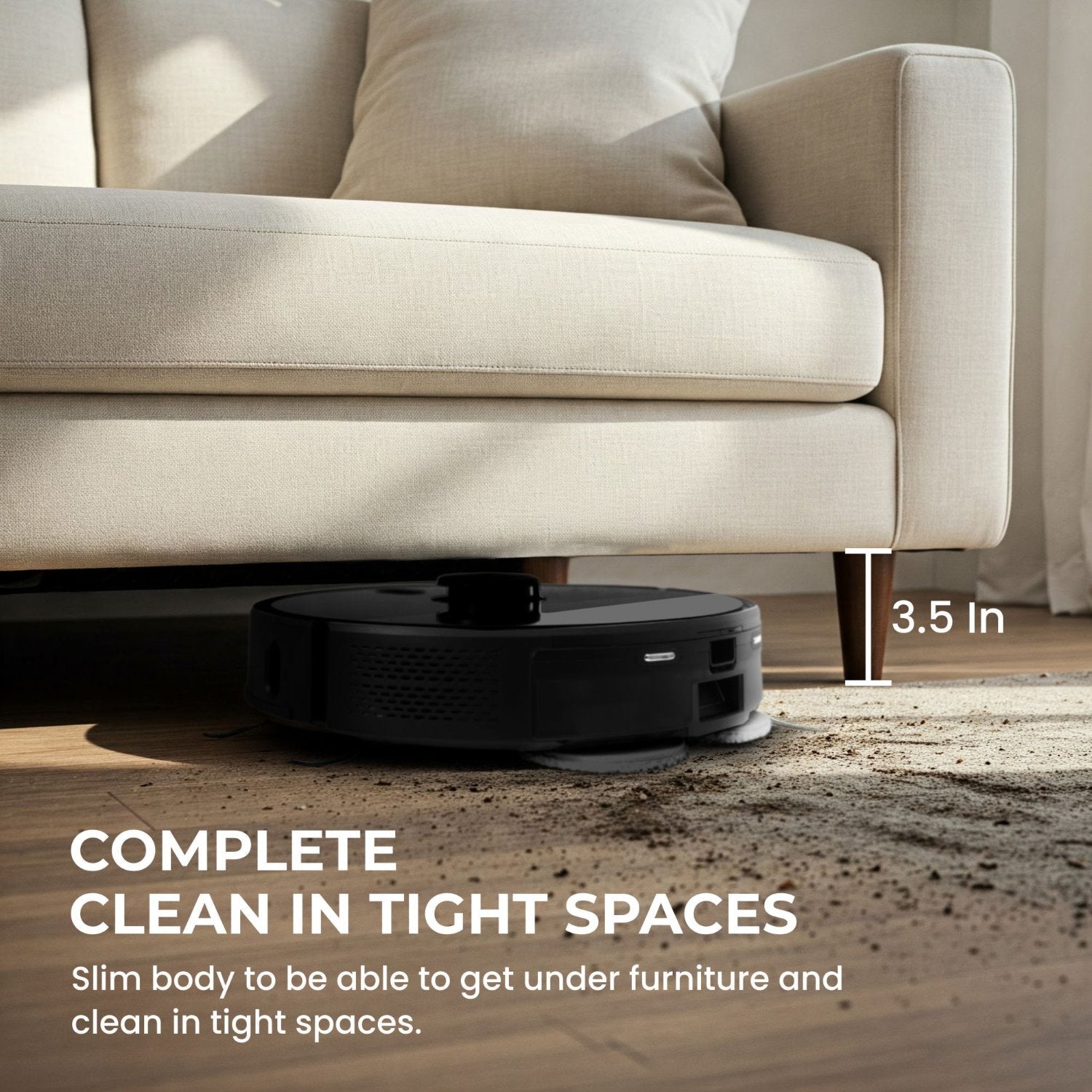 Olsen & Smith Robot Vacuum Cleaner with Mop & Self-Empty Station – 6500Pa Robot Vacuum & Mop Combo, LiDAR Laser Navigation, 3L Auto-Empty Dock, WiFi App Control, HEPA Filter for Hard Floors & Carpets