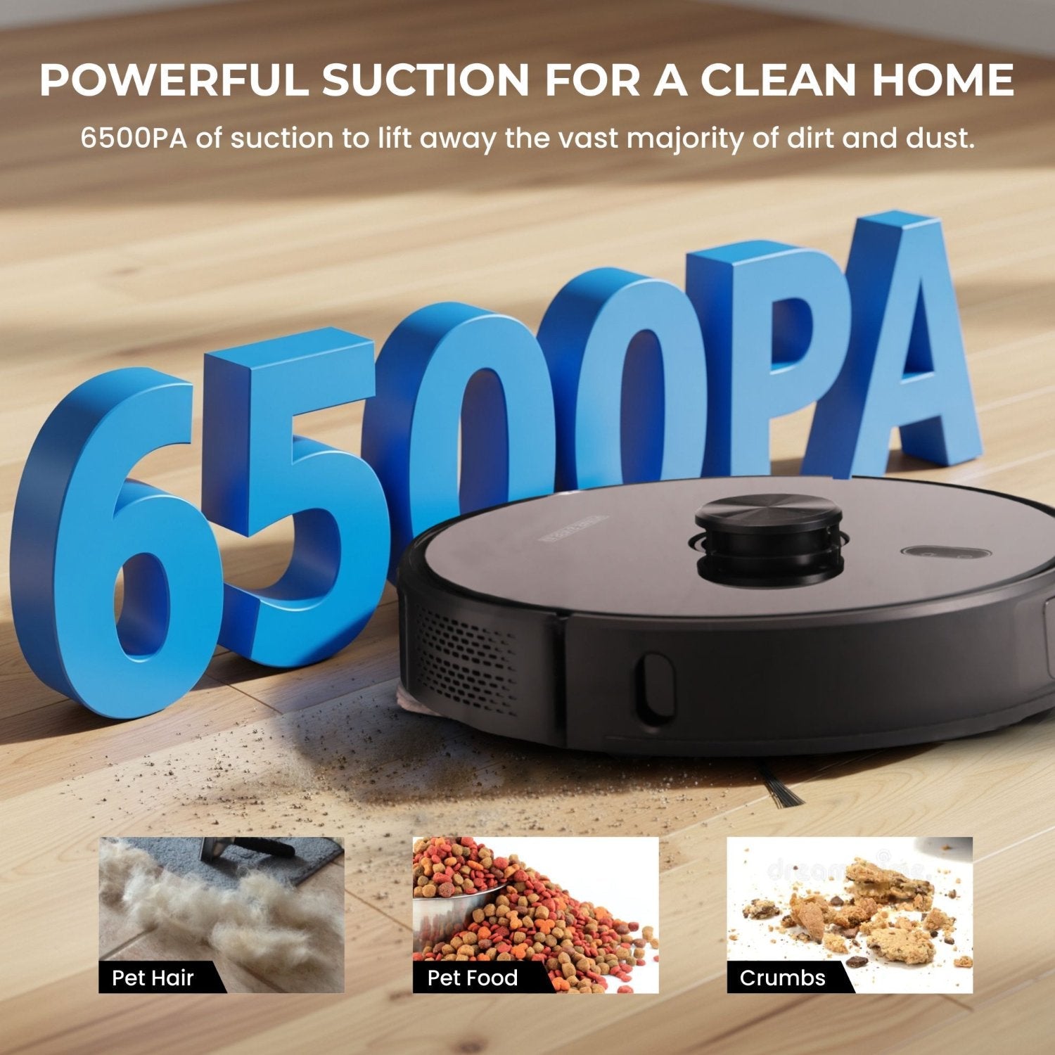 Olsen & Smith Robot Vacuum Cleaner with Mop & Self-Empty Station – 6500Pa Robot Vacuum & Mop Combo, LiDAR Laser Navigation, 3L Auto-Empty Dock, WiFi App Control, HEPA Filter for Hard Floors & Carpets