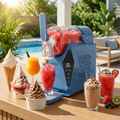 Olsen & Smith Slushie Machine & Frozen Drink Maker – 3-in-1 Slushy, Soft Serve Ice Cream & Drinks Chiller Machine for Cocktails, Milkshakes, Frappes & Iced Coffee (Blue)