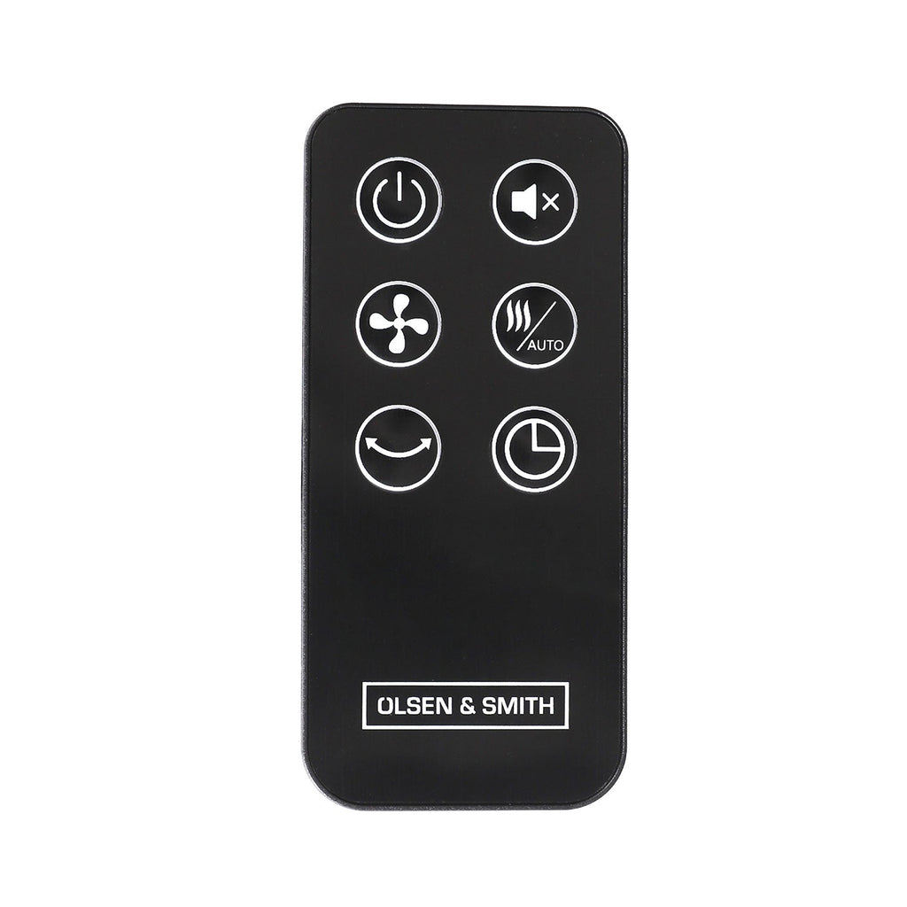 Olsen & Smith Silent Tower Fan with Remote – Quiet Fan for Bedroom & Sleeping, 4 Speed Modes, Sleep Mode, 82° Oscillation, 12H Timer, Bladeless Design – Matte Black