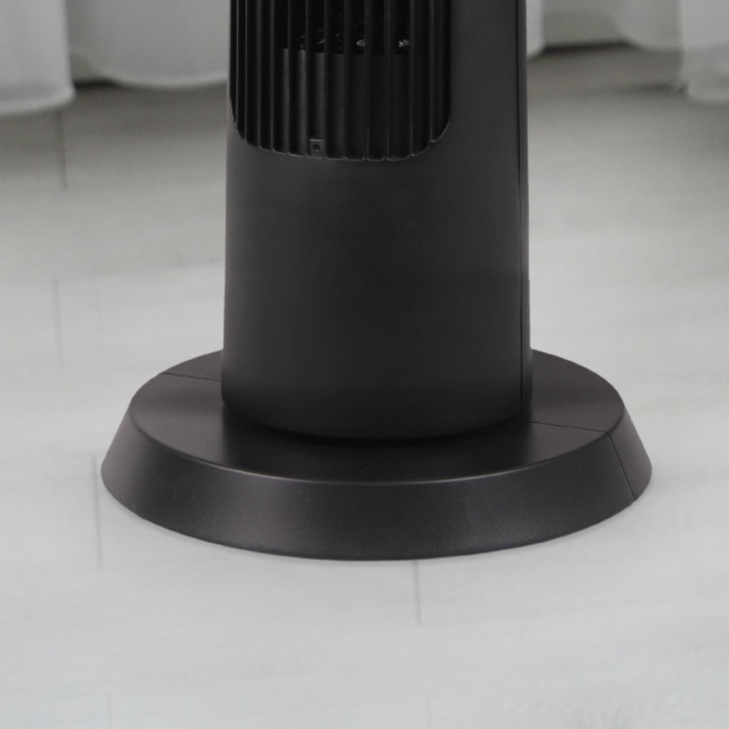 Olsen & Smith Silent Tower Fan with Remote – Quiet Fan for Bedroom & Sleeping, 4 Speed Modes, Sleep Mode, 82° Oscillation, 12H Timer, Bladeless Design – Matte Black