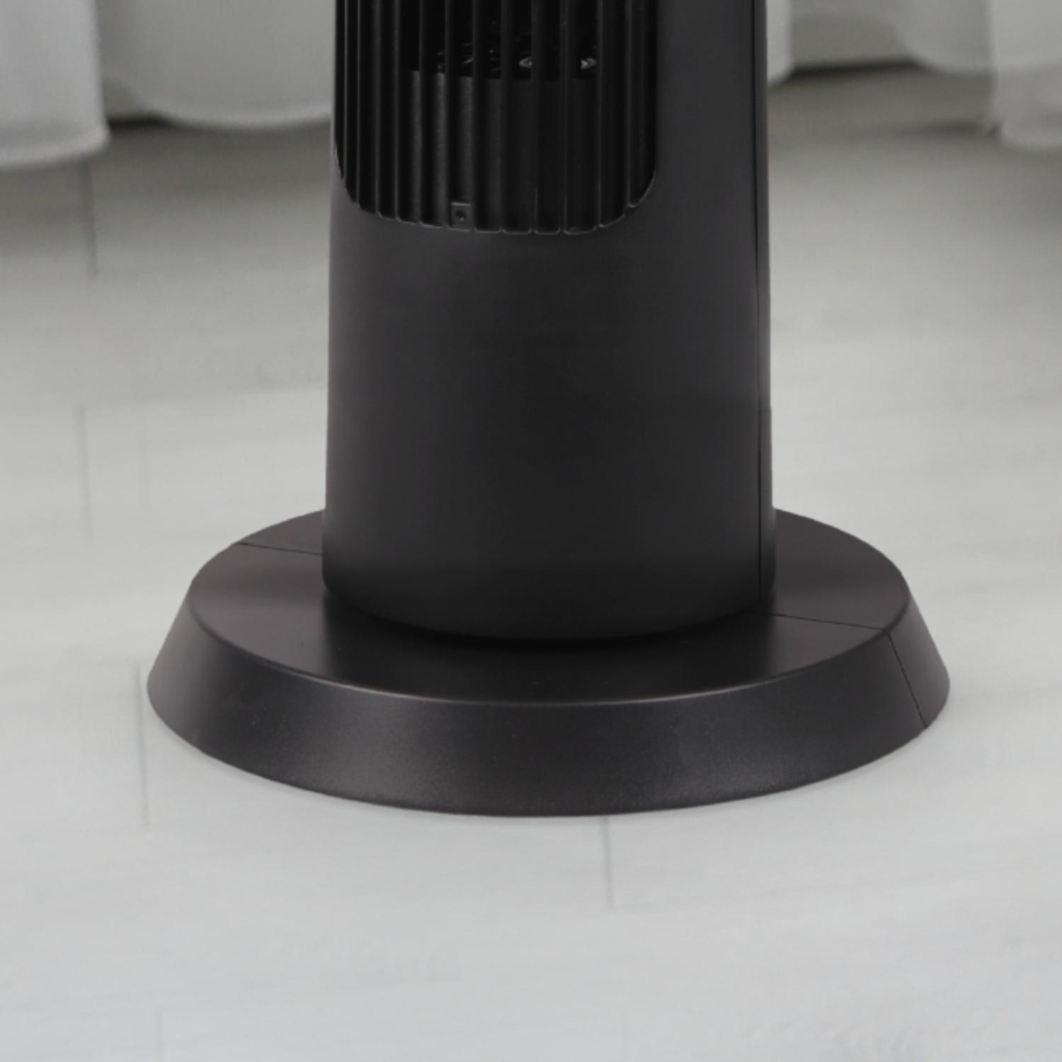 Olsen & Smith Silent Tower Fan with Remote – Quiet Fan for Bedroom & Sleeping, 4 Speed Modes, Sleep Mode, 82° Oscillation, 12H Timer, Bladeless Design – Matte Black