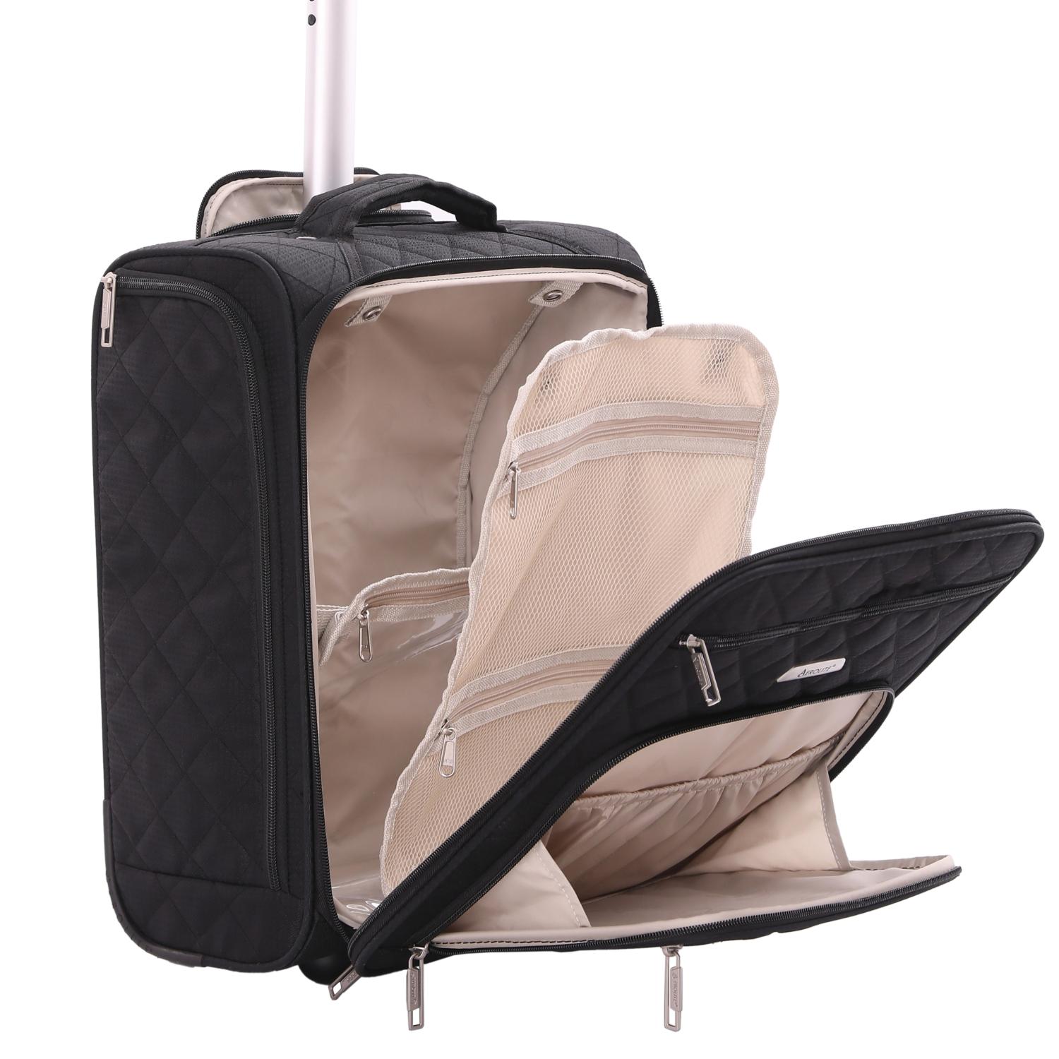 Aerolite Easyjet Carry On Cabin Hand Luggage Under Seat Trolley Bag Suitcase, Fits easyJet Hand Cabin Luggage 45x36x20