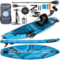 Aqua Spirit Barracuda iSUP Inflatable Stand Up Paddle Board, 10'6x32”x6”, Complete Kayak Conversion Kit with Paddle, Backpack, Pump and more accessories, Adult Beginner/Expert, 2 Year Warranty