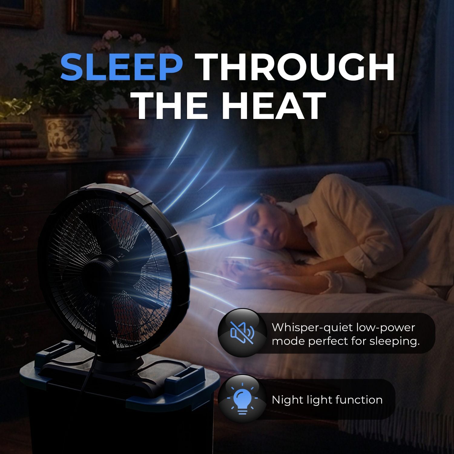 Olsen & Smith 16" Cordless Misting Fan with HUGE 22L Water Tank, Rechargeable Portable Patio Cooling Fan with Oscillation, Wheels, Remote, Indoor & Outdoor, Garden, Camping, BBQ