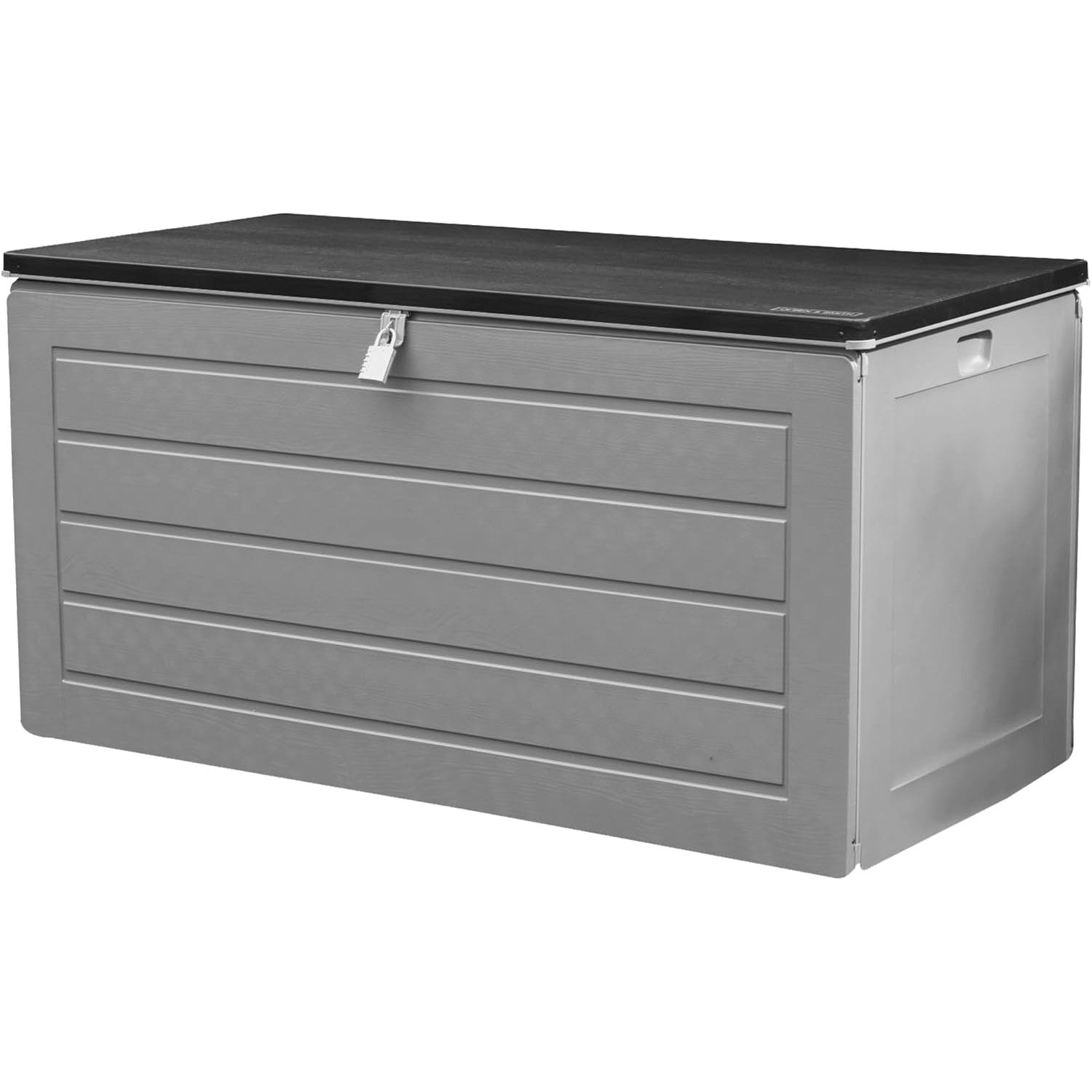 Olsen & Smith 680L Extra Large Waterproof Garden Storage Box, Outdoor Cushion & Furniture Storage, Heavy Duty Weatherproof Plastic Chest, Sit-On Lid, Anthracite Grey