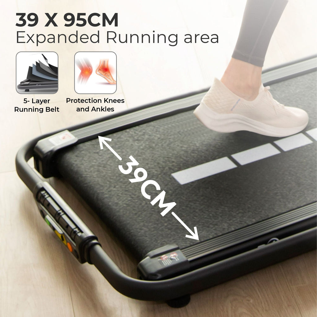 Sports24 Foldable 4-in-1 Walking Pad Treadmill with Incline, 1-12km/h Speed, Handle, LCD Display, App Control, Bluetooth Speaker, Low Noise, Under Desk Running Machine for Home, 2 Years Warranty